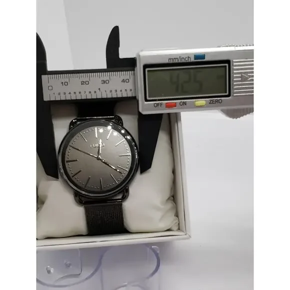 Men's Folio Large Black face dress watch
